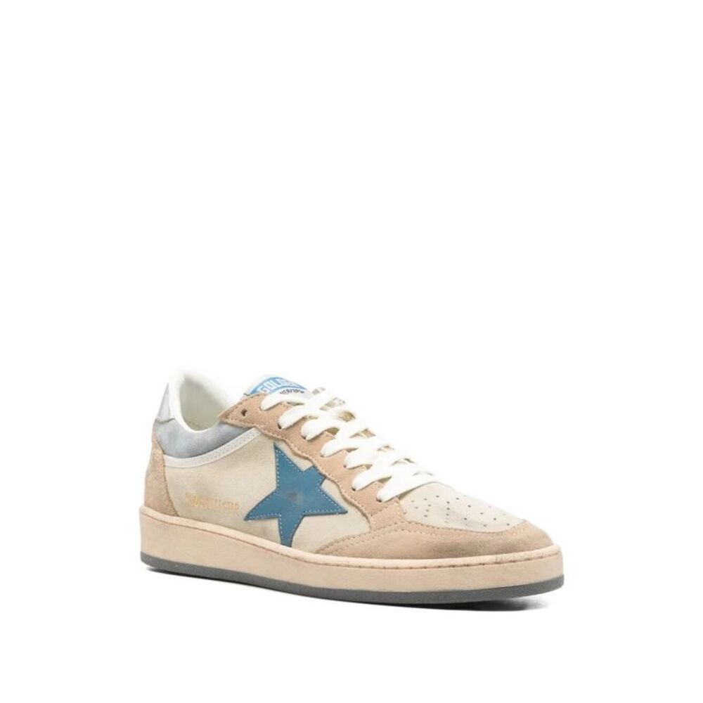 Golden Goose Women Ball Star Two-Tone Suede Sneakers With Laminated Leather Star - Picture 2 of 4